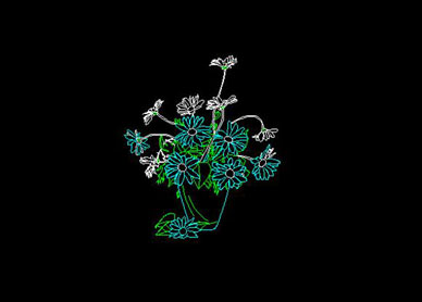 Pretty flowers Cad block and details download